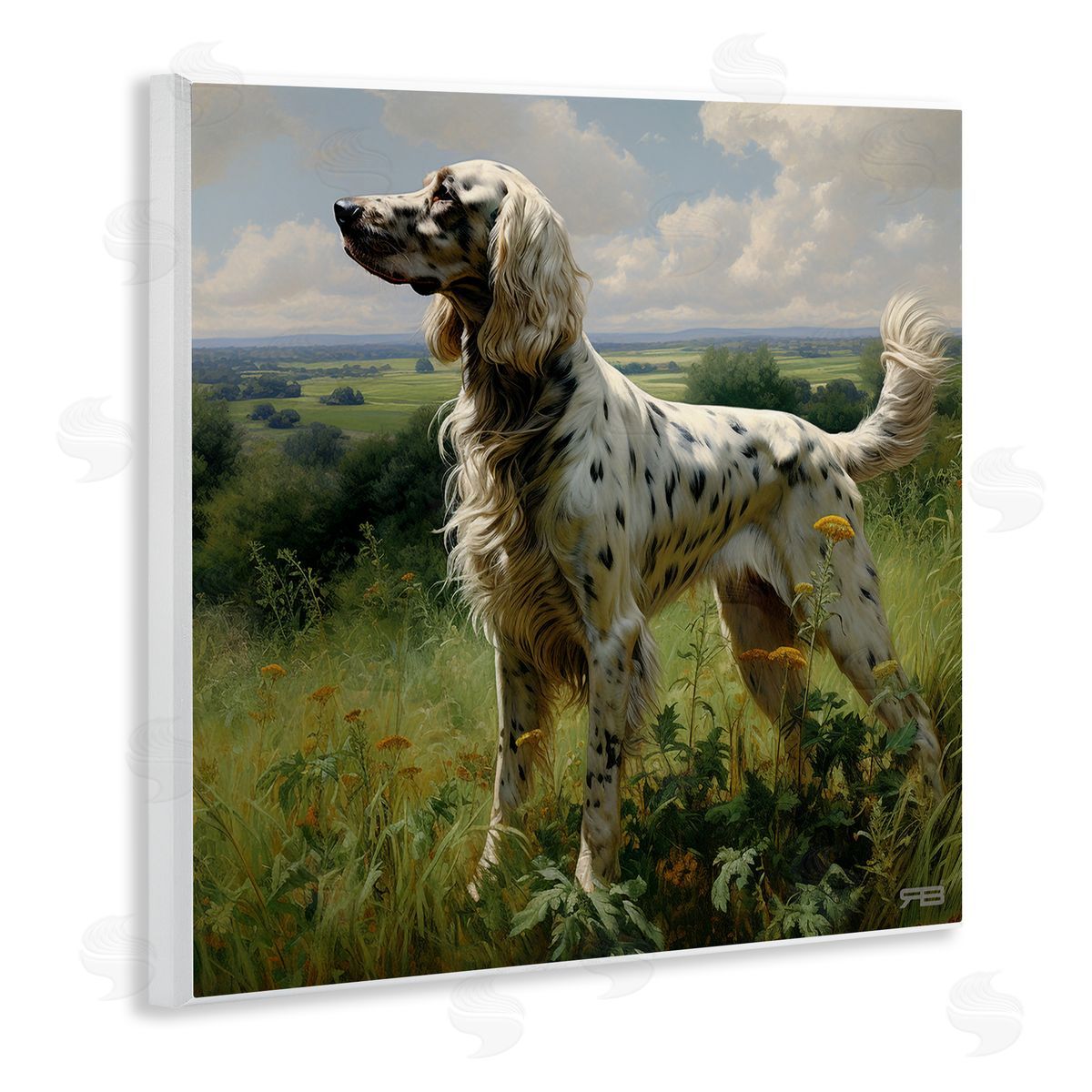 Dalmatian Dog in Countryside Wood Plaque Wall Art, Home Decor by Roozbeh Bahramali