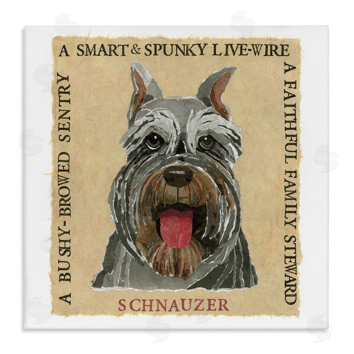 Nancy Overton Fun Schnauzer Pet Phrases Canvas Wall Art Print