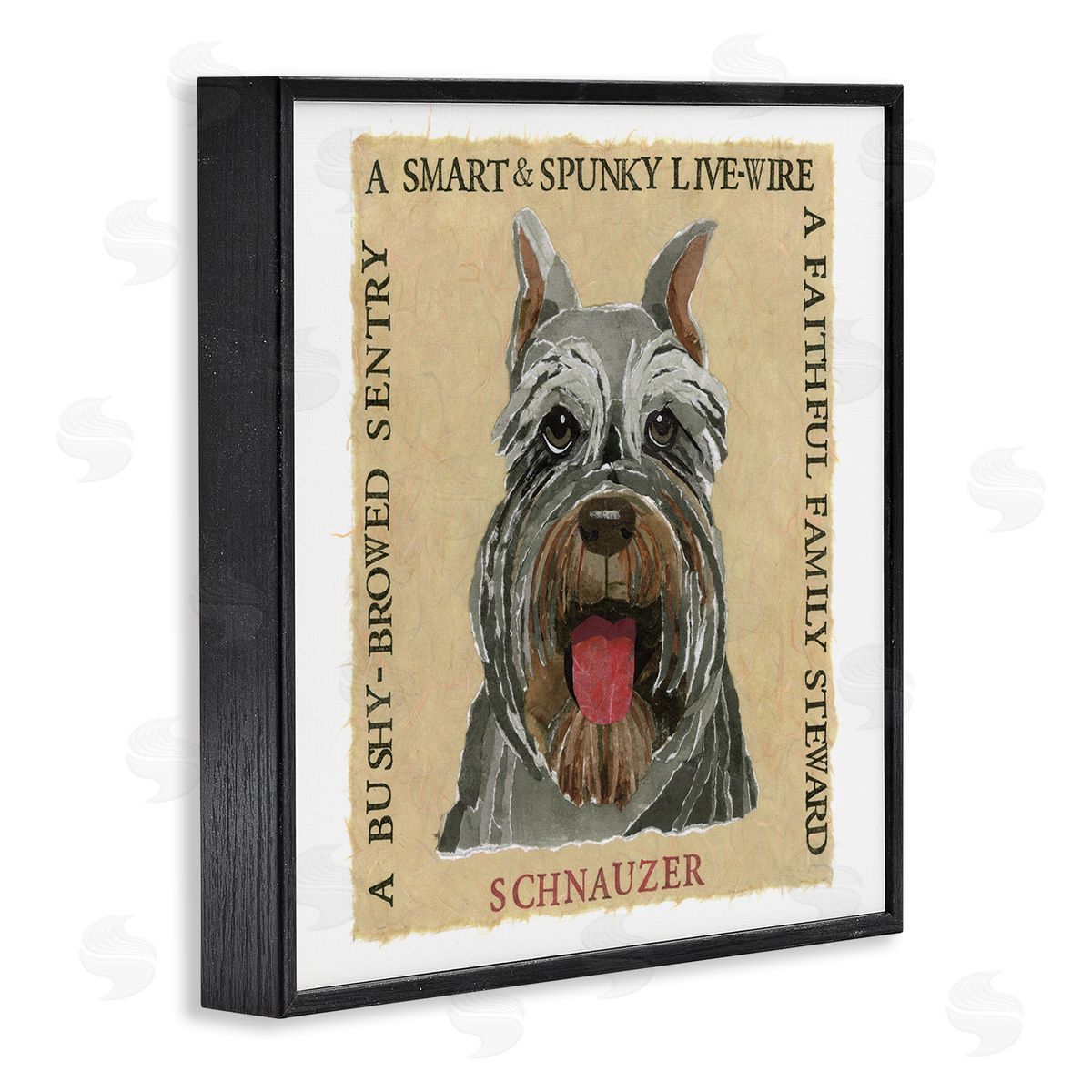 Nancy Overton Fun Schnauzer Pet Phrases Black Framed Giclee Wall Art Print
