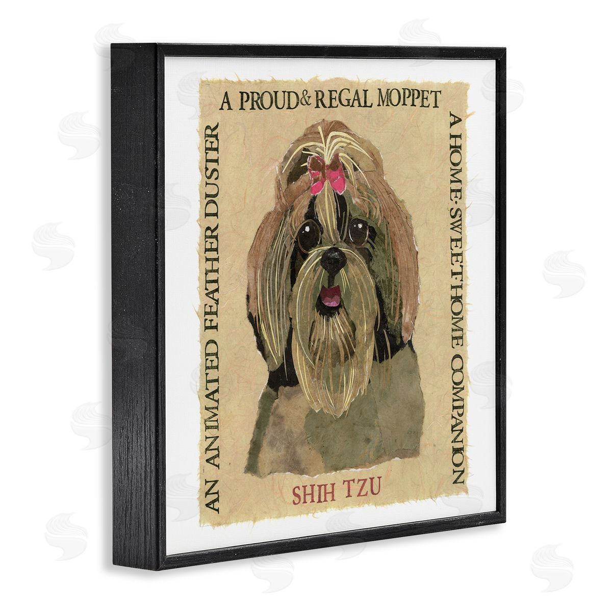 Nancy Overton Fun Shih Tzu Pet Phrases Black Framed Giclee Wall Art Print
