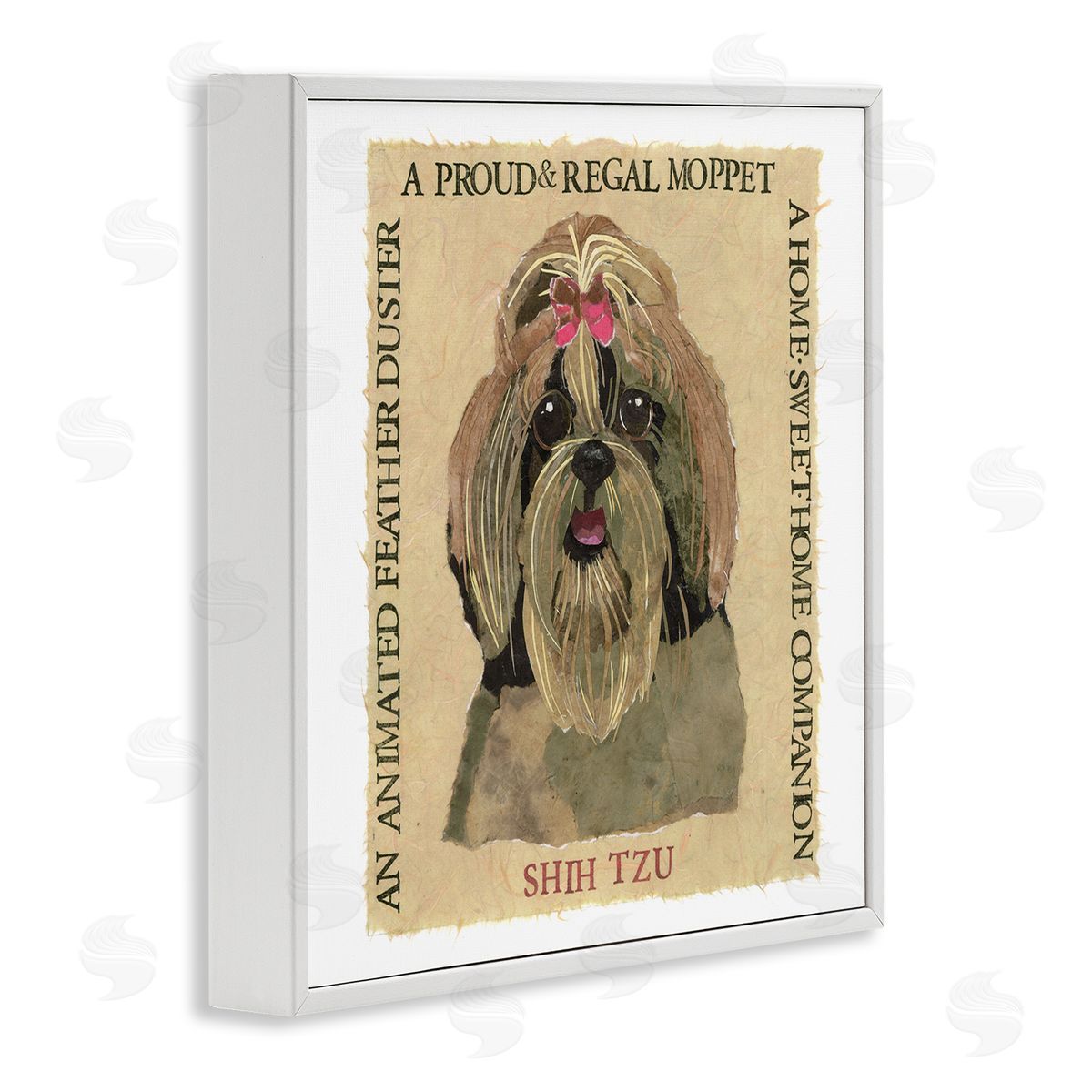 Nancy Overton Fun Shih Tzu Pet Phrases White Framed Giclee Wall Art Print