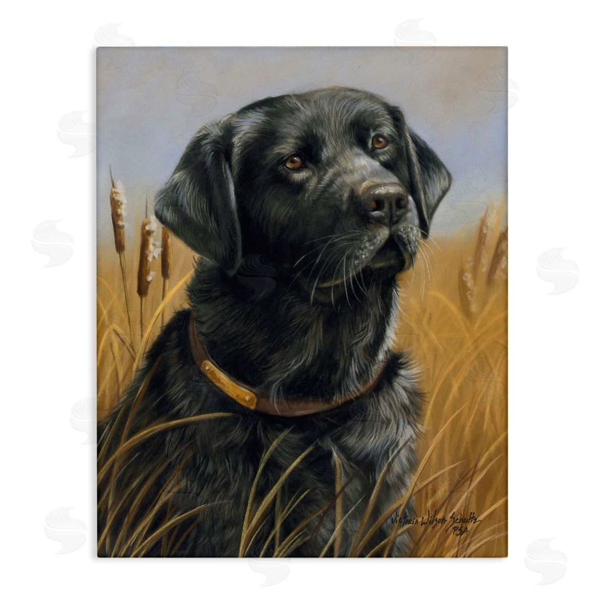 Victoria Schultz Black Lab in Nature Canvas Wall Art Print