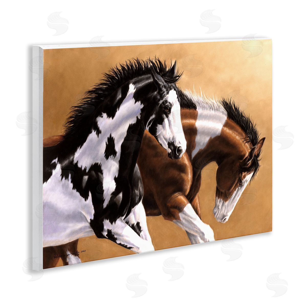 Wild and Free Mares Wood Plaque Wall Art, Home Decor by Victoria Schultz