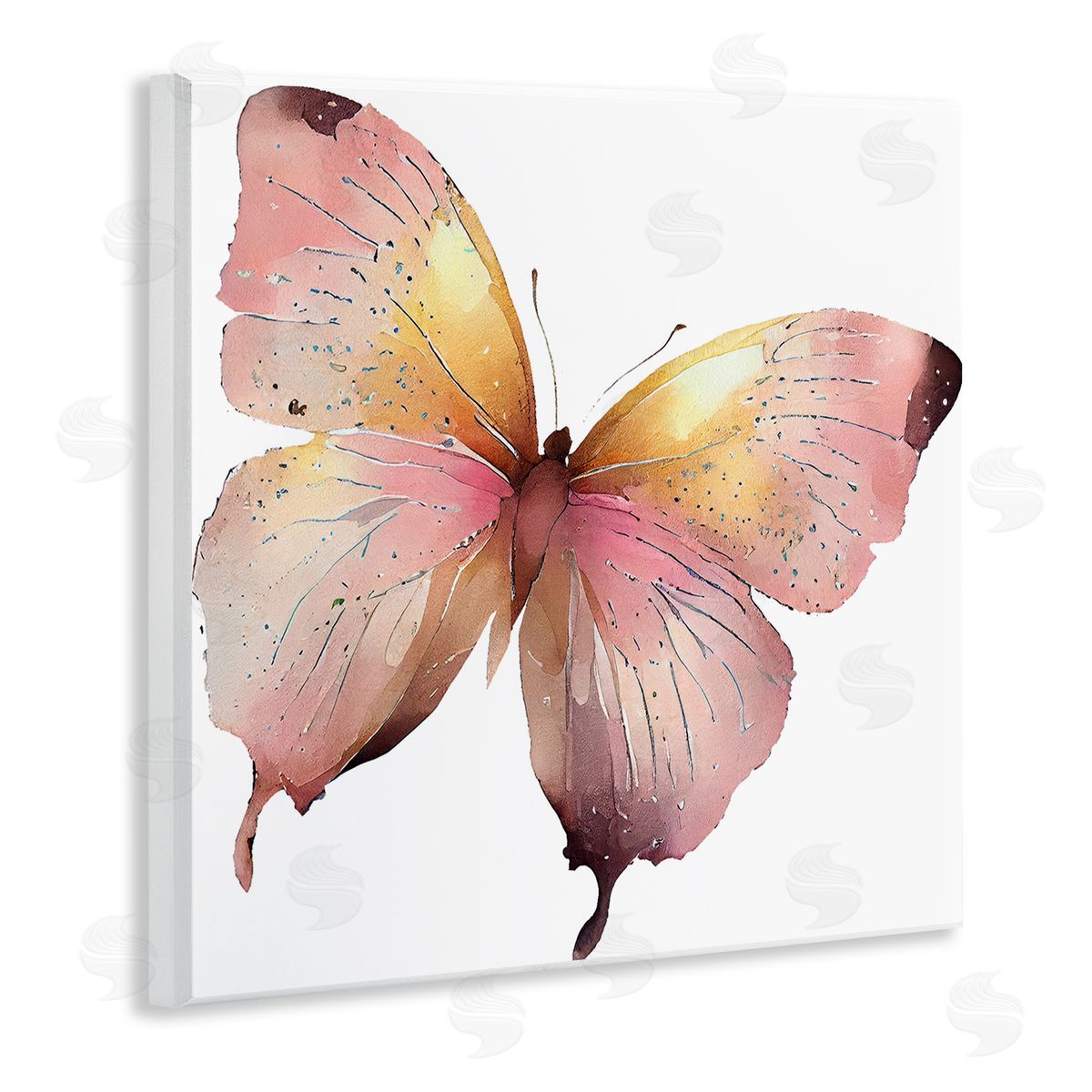 Birch & Ink Chic Pink Butterfly Wooden Wall Plaque Art Print