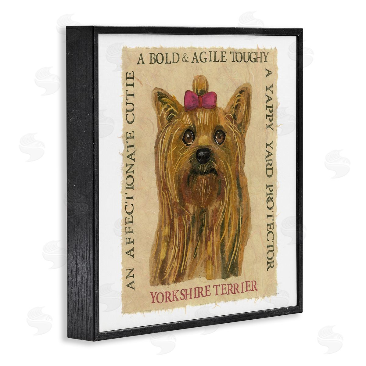 Nancy Overton Fun Yorkshire Terrier Phrases Black Framed Giclee Wall Art Print