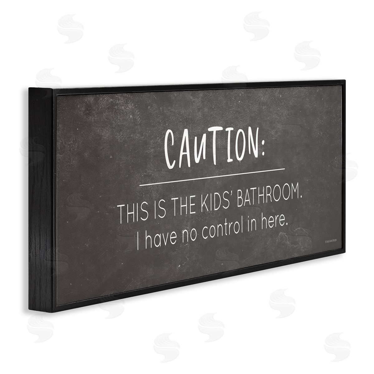 No Control Here Bathroom Black Frame Print Wall Art, Home Decor by Lady Louise Designs