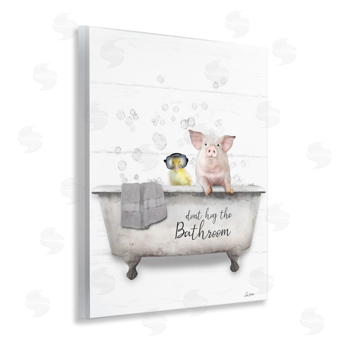 Don't Hog Bathroom Wood Plaque Wall Art, Home Decor by Lori Deiter