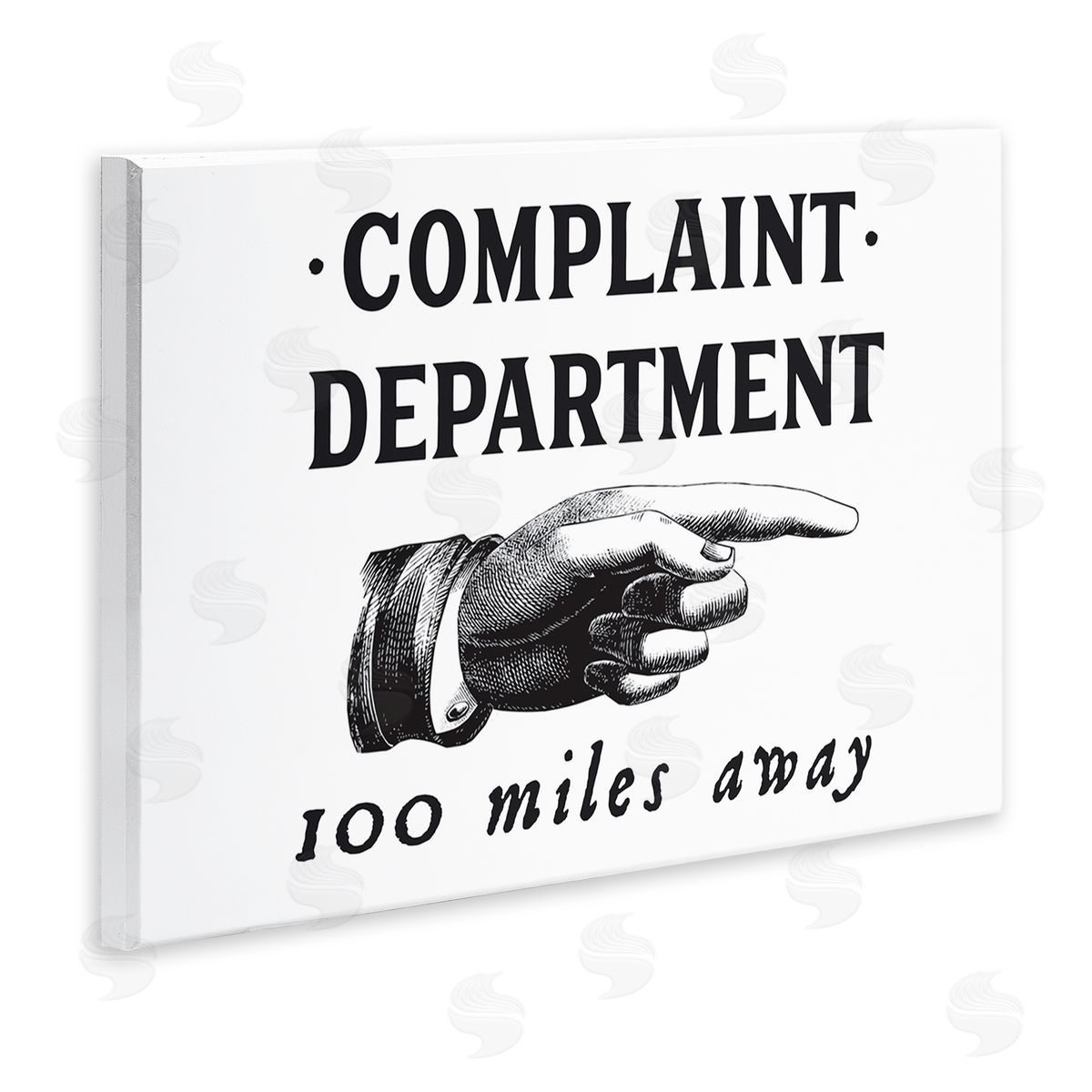 Complaint Department Pointing Wood Plaque Wall Art, Home Decor by Lettered and Lined