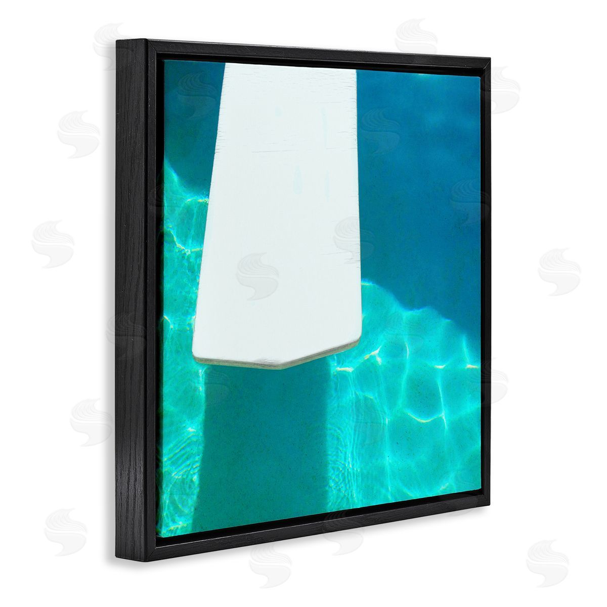 Lisa Hill Saghini Pool Diving Board Black Floating Frame Canvas Wall Art Print