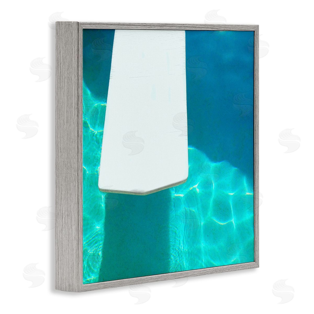 Lisa Hill Saghini Pool Diving Board Gray Framed Giclee Wall Art Print