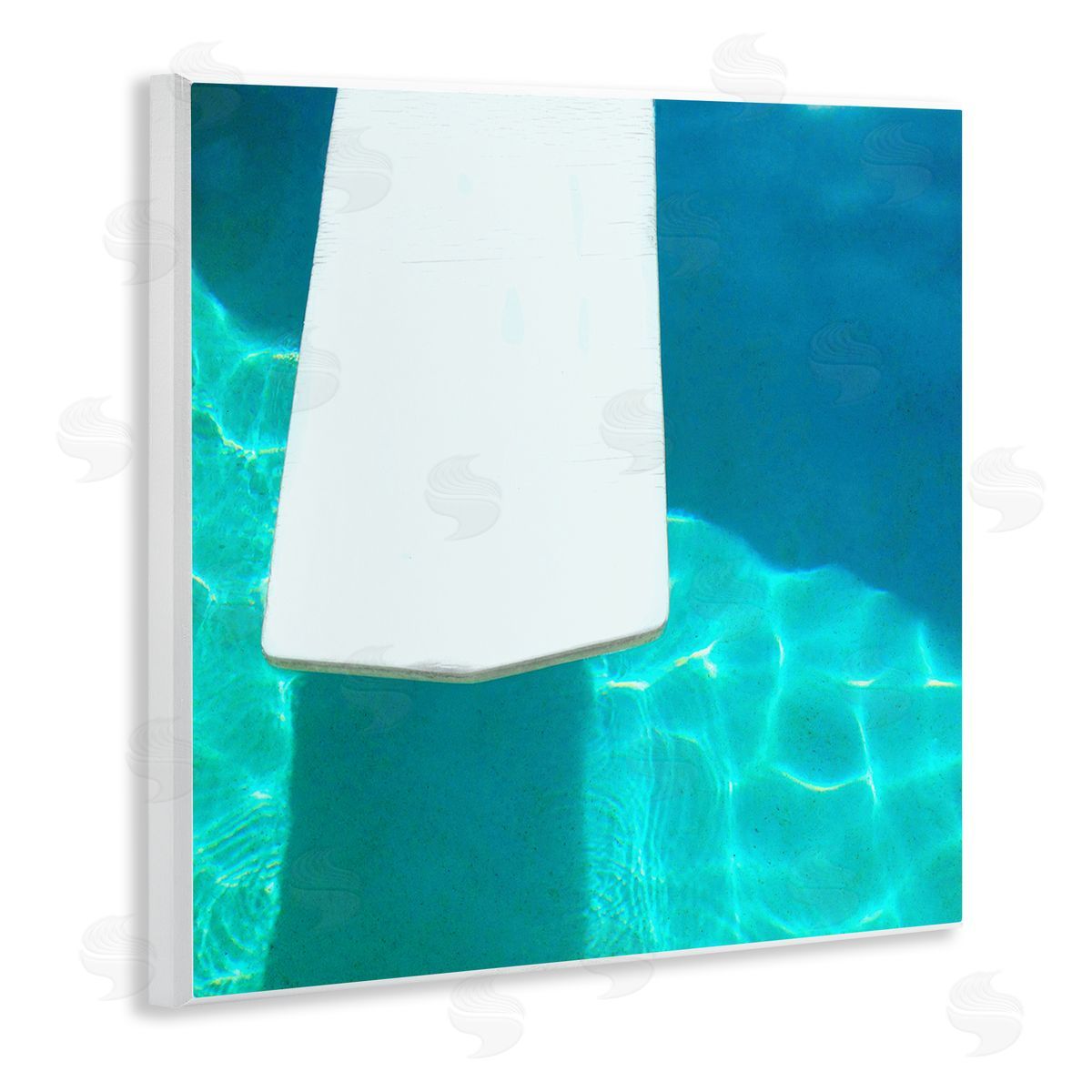 Lisa Hill Saghini Pool Diving Board Wooden Wall Plaque Art Print