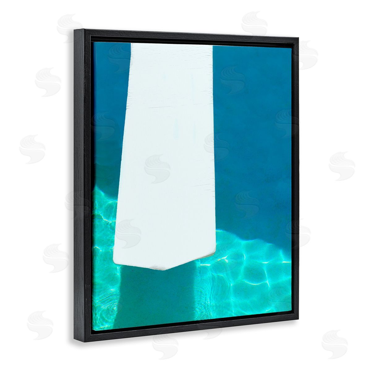 Lisa Hill Saghini Summer Diving Board Black Floating Frame Canvas Wall Art Print