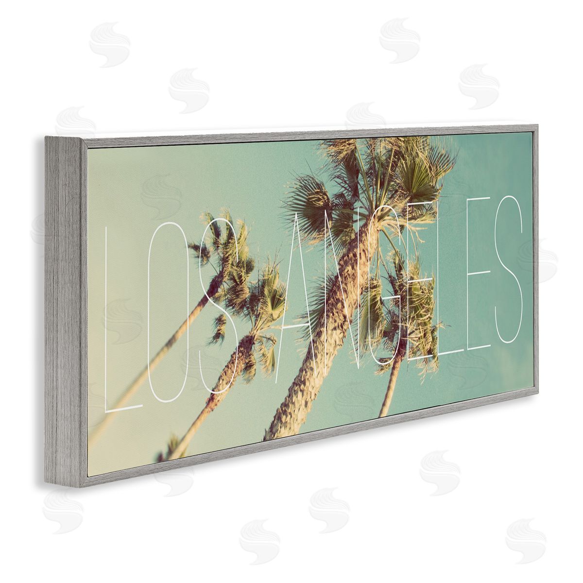 Los Angeles Palms Grey Frame Print Wall Art, Home Decor by Emily Navas