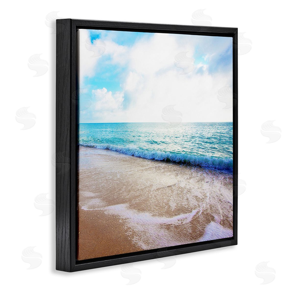 Susan Bryant Billowing Beach Wave Black Floating Frame Canvas Wall Art Print