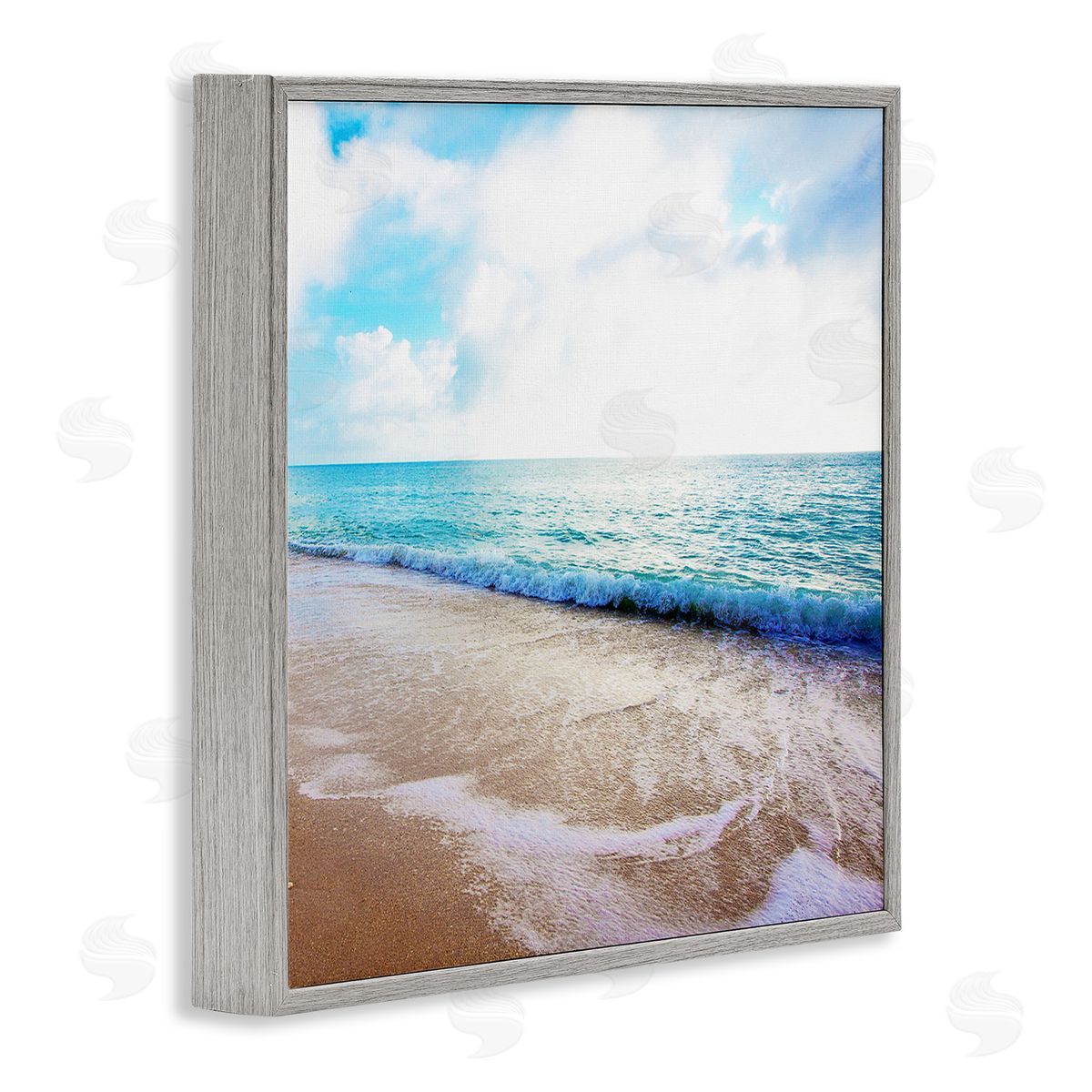 Susan Bryant Billowing Beach Wave Gray Framed Giclee Wall Art Print
