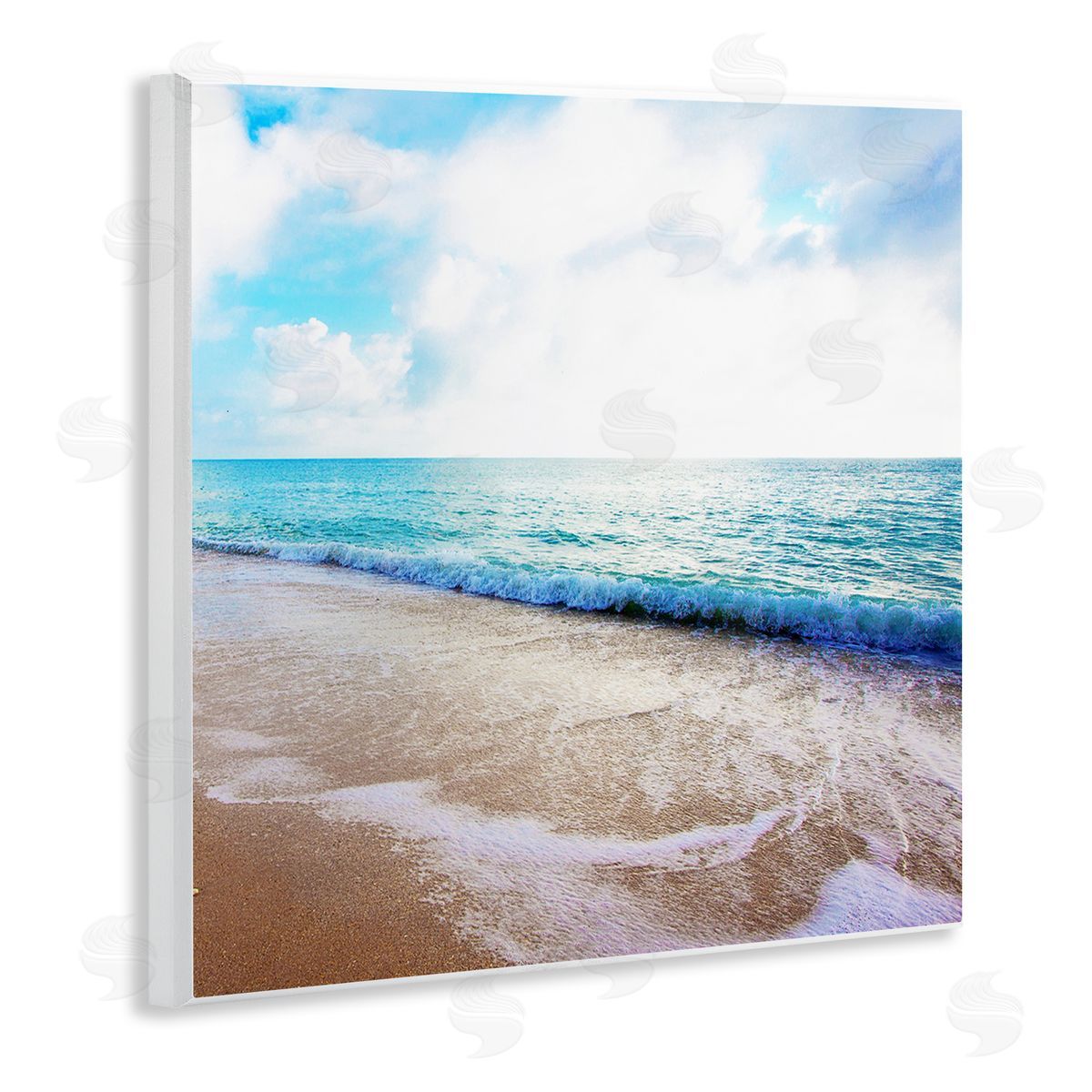 Susan Bryant Billowing Beach Wave Wooden Wall Plaque Art Print