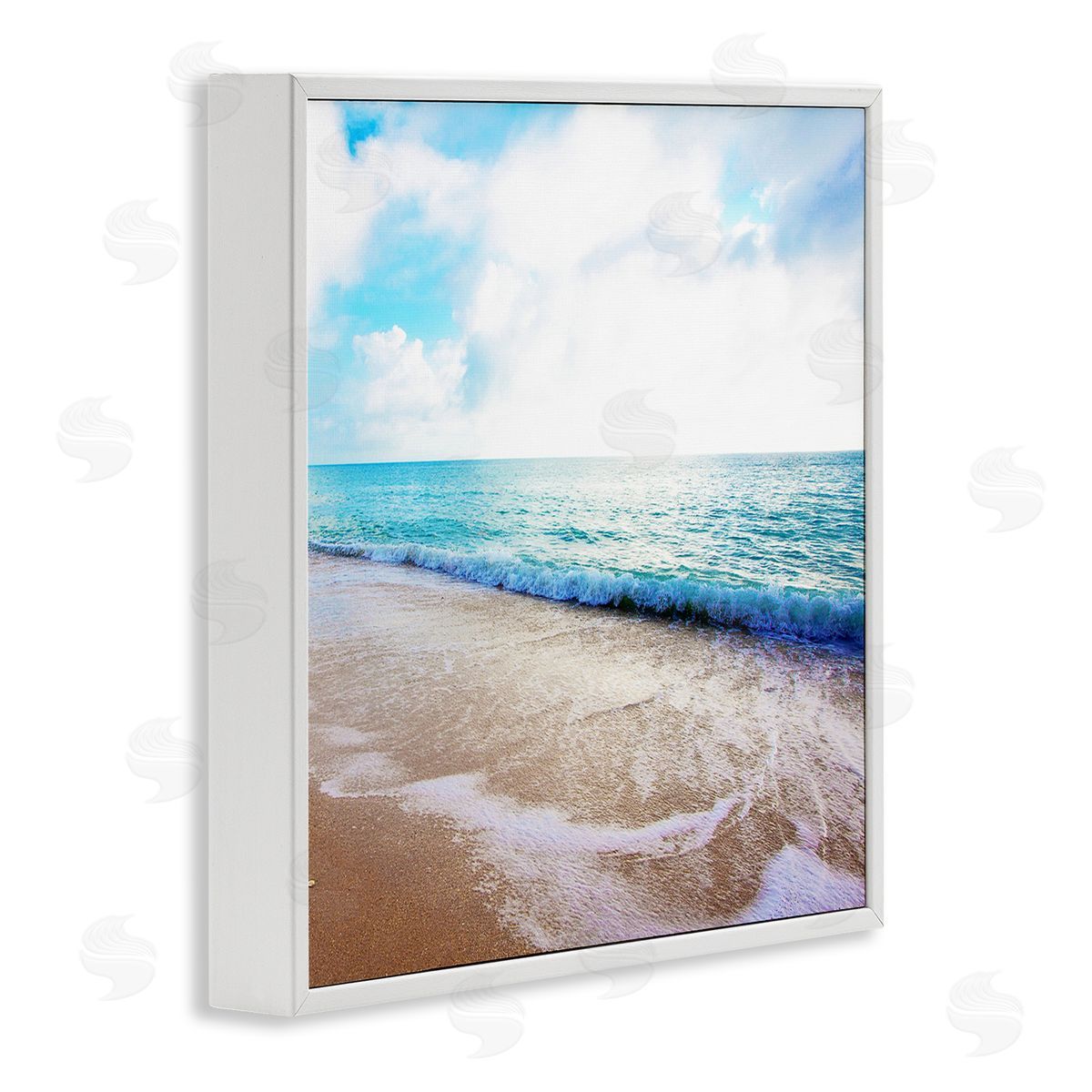 Susan Bryant Billowing Beach Wave White Framed Giclee Wall Art Print