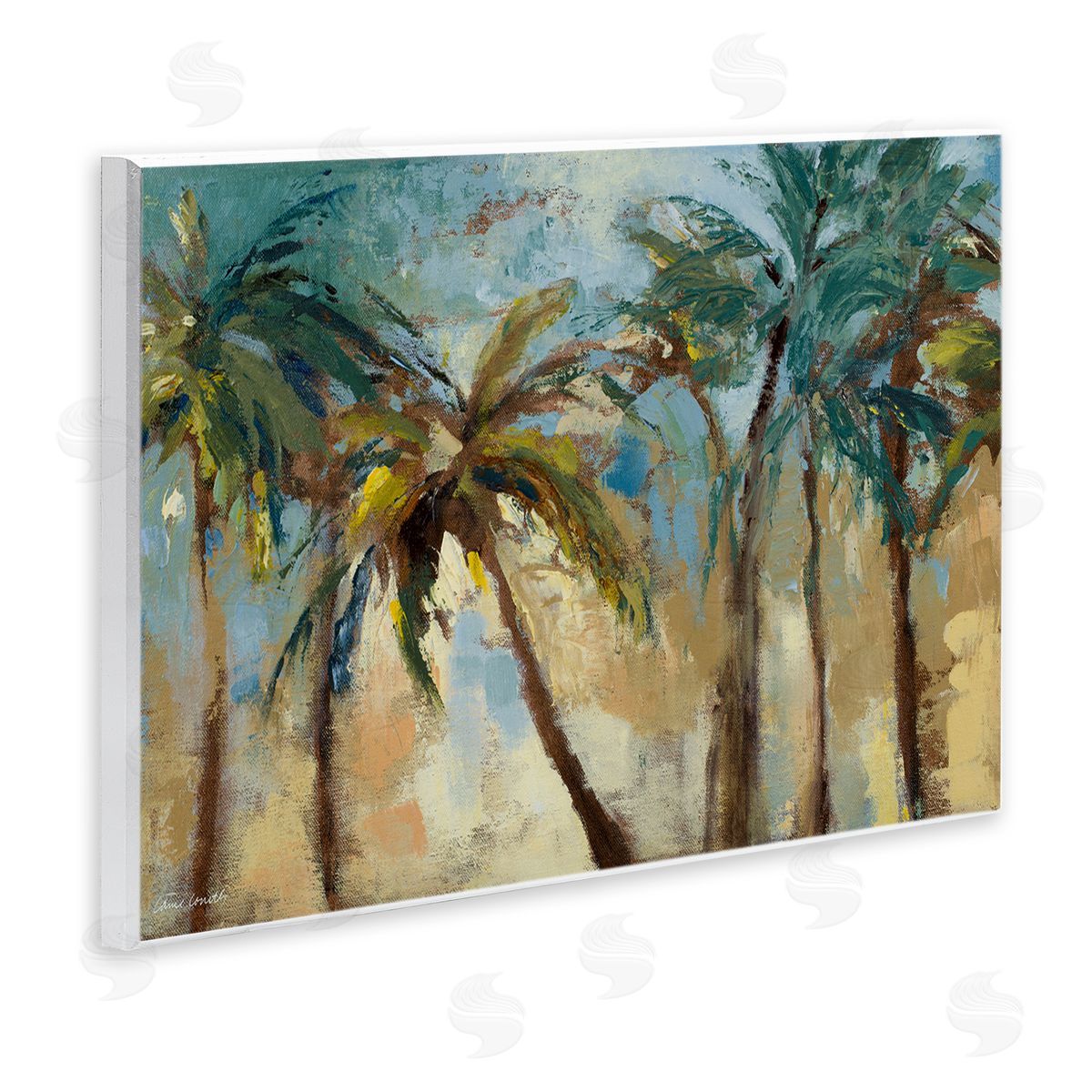 Abstract Brushed Palms Wood Plaque Wall Art, Home Decor by Lanie Loreth