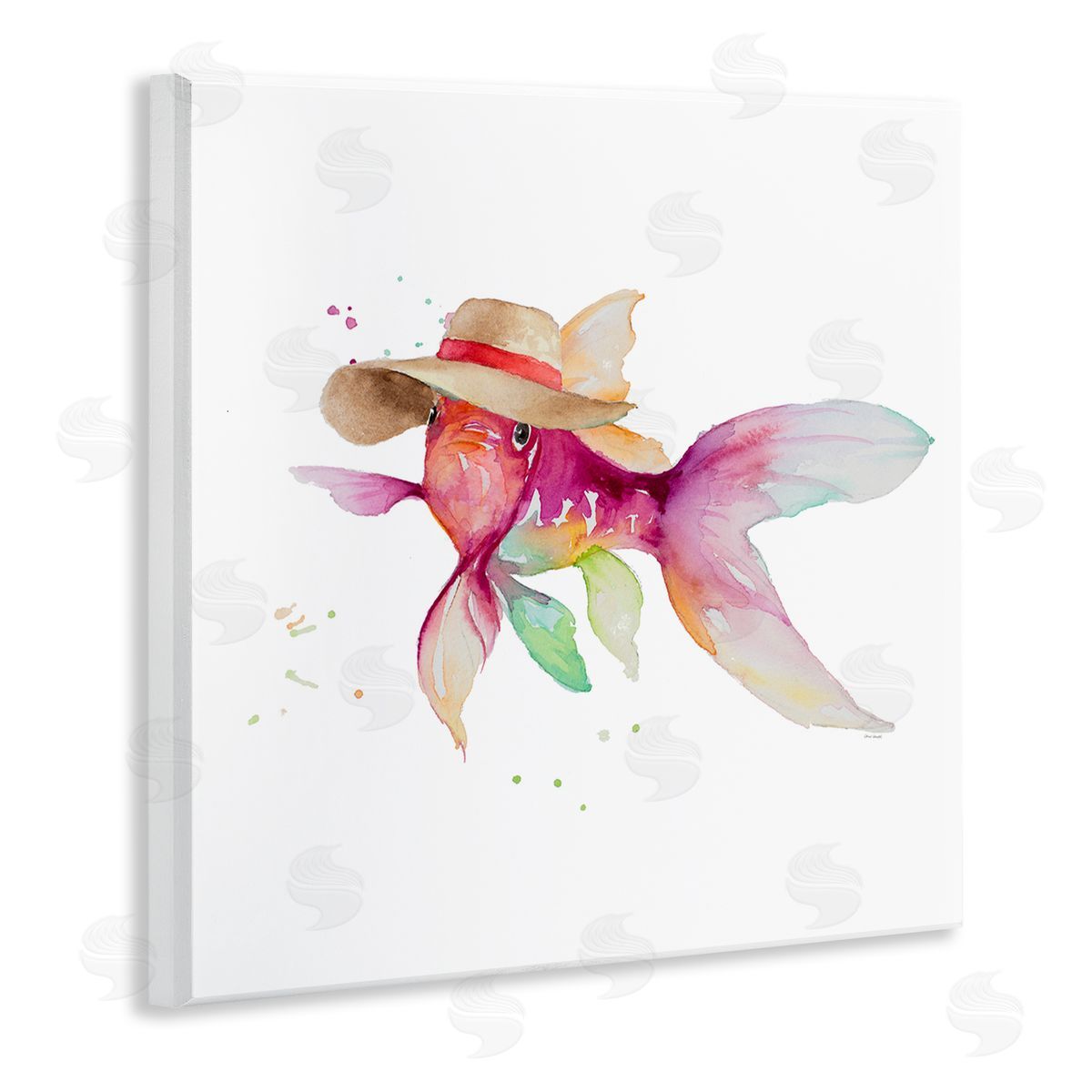 Beach Fish Watercolor Wood Plaque Wall Art, Home Decor by Lanie Loreth