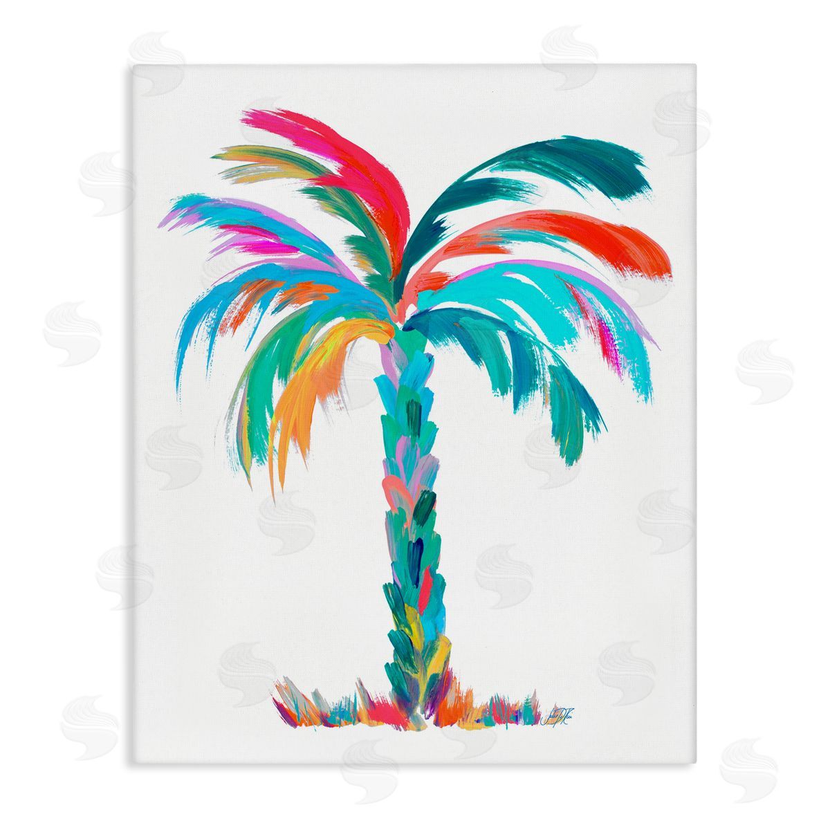 Vivid Palm Tree Canvas Wall Art, Home Decor by Julie DeRice