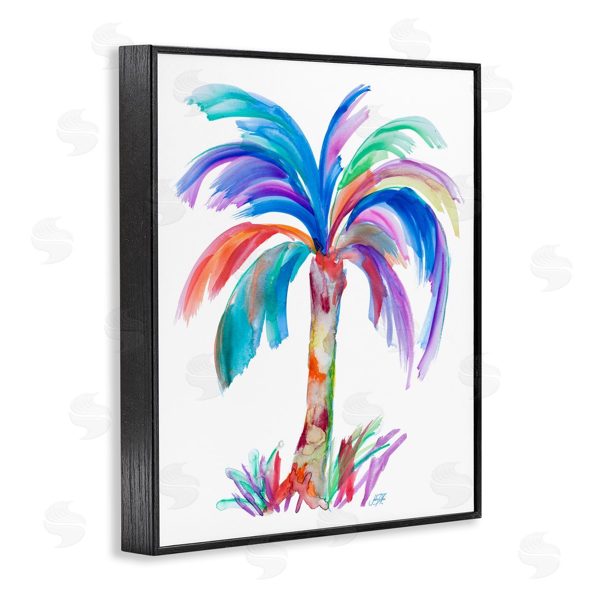 Bold Palm Tree Black Frame Print Wall Art, Home Decor by Julie DeRice