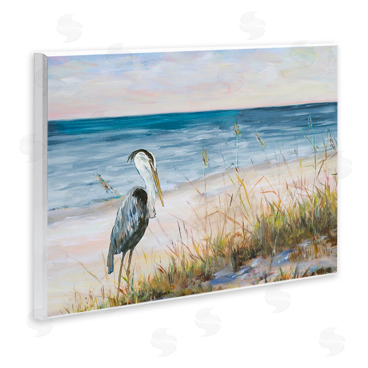 Calm Pelican on Beach Wood Plaque Wall Art, Home Decor by Julie DeRice