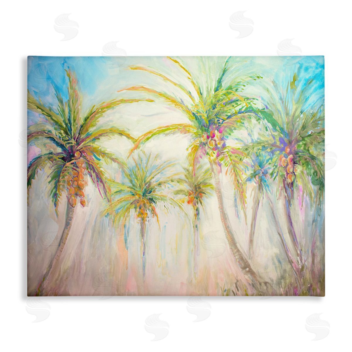Swaying Palms Abstract Canvas Wall Art, Home Decor by Diannart