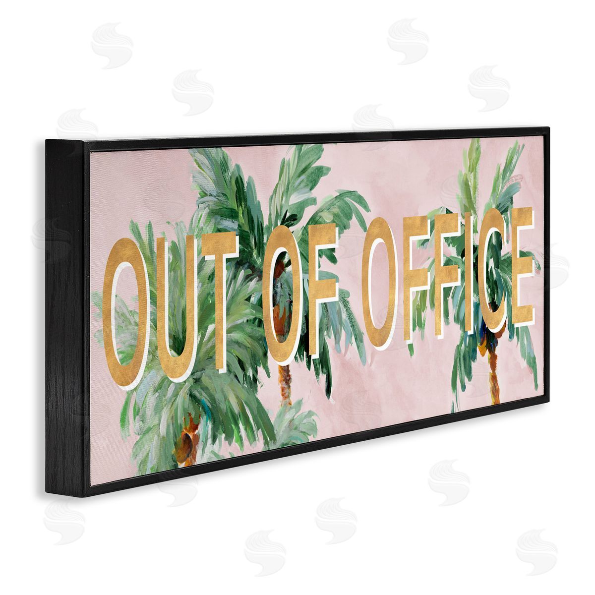 Out Of Office Palms Black Frame Print Wall Art, Home Decor by Lanie Loreth