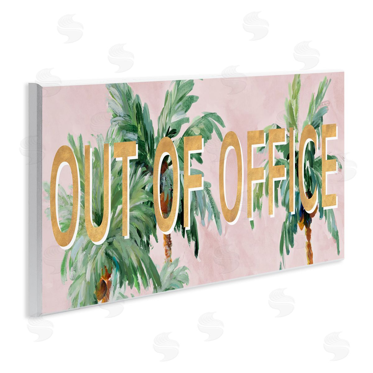 Out Of Office Palms Wood Plaque Wall Art, Home Decor by Lanie Loreth