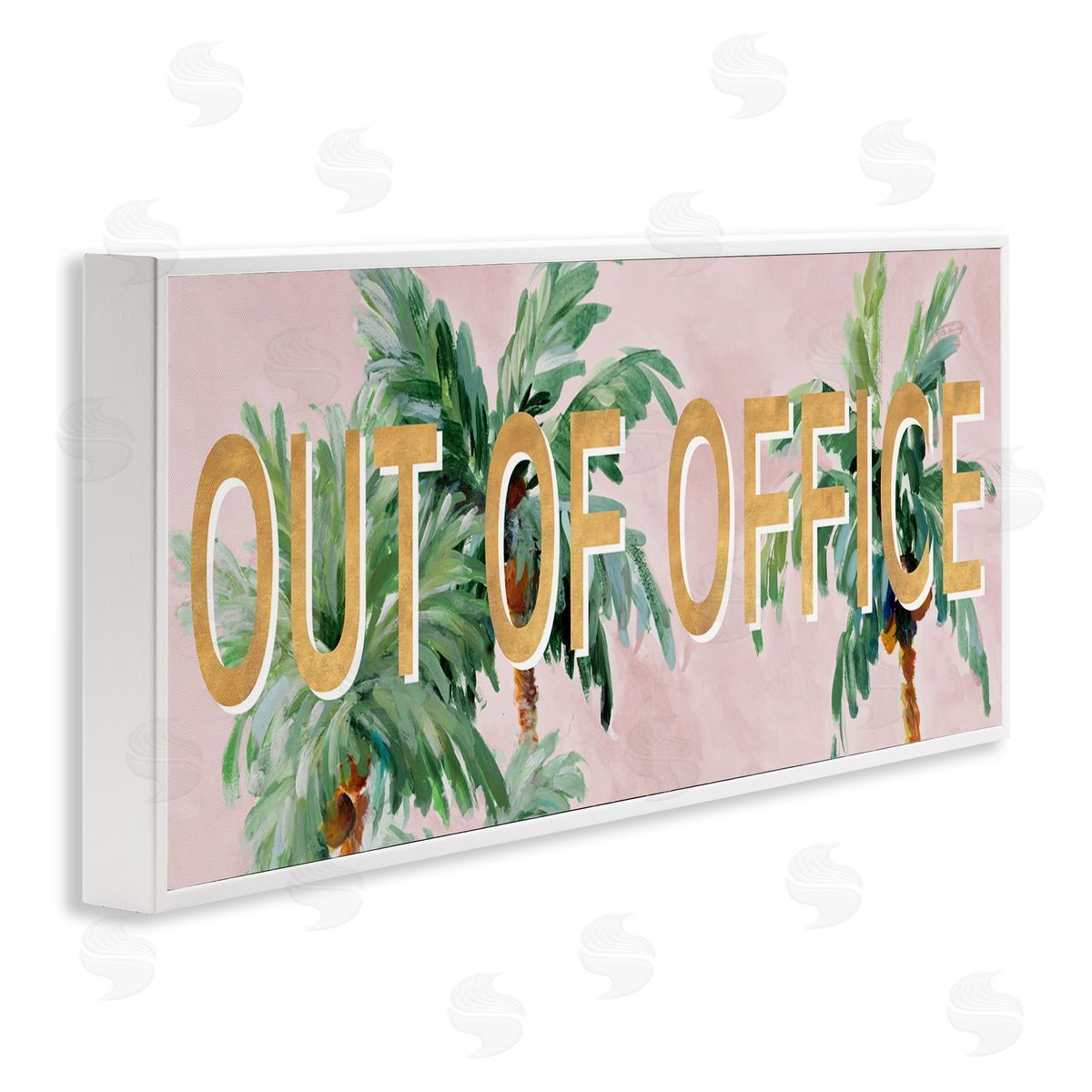 Out Of Office Palms White Frame Print Wall Art, Home Decor by Lanie Loreth