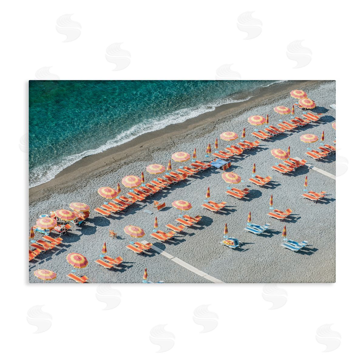 High Tide Beach Umbrellas Canvas Wall Art, Home Decor by Danita Delimont