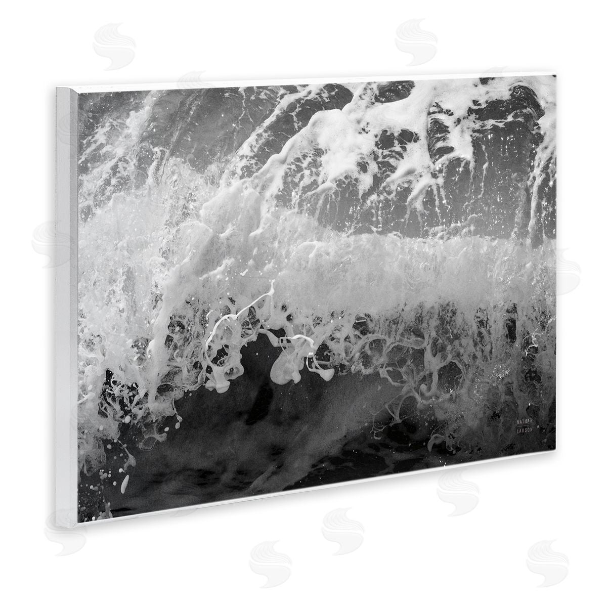 Pacific Ocean Splash Wood Plaque Wall Art, Home Decor by Nathan Larson