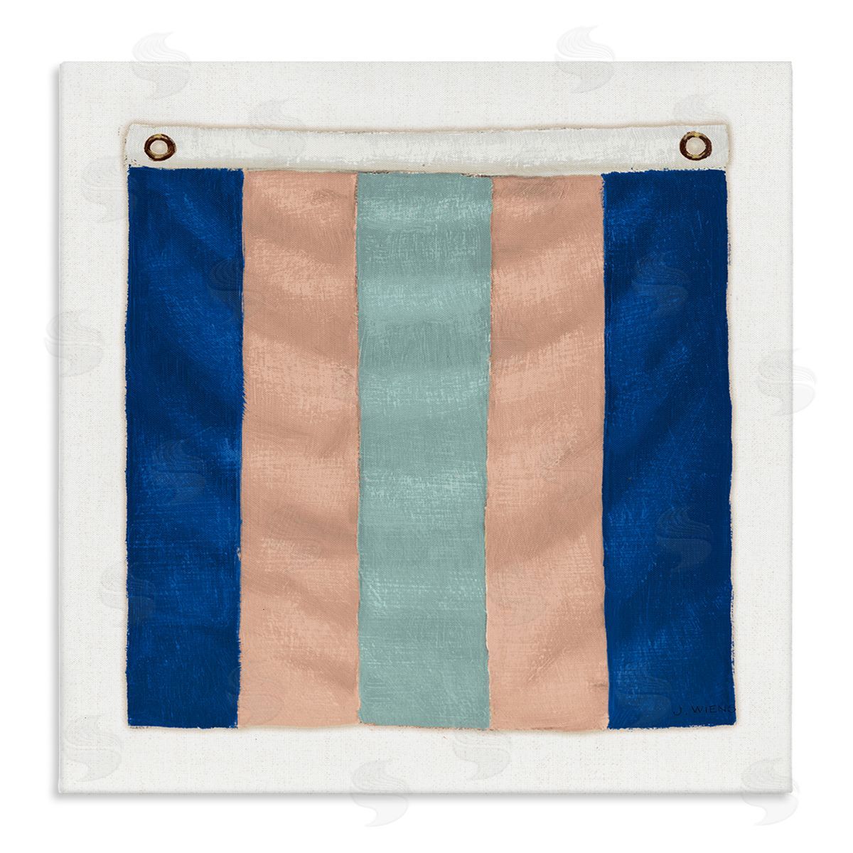 James Wiens Striped Nautical Flag Canvas Wall Art Print