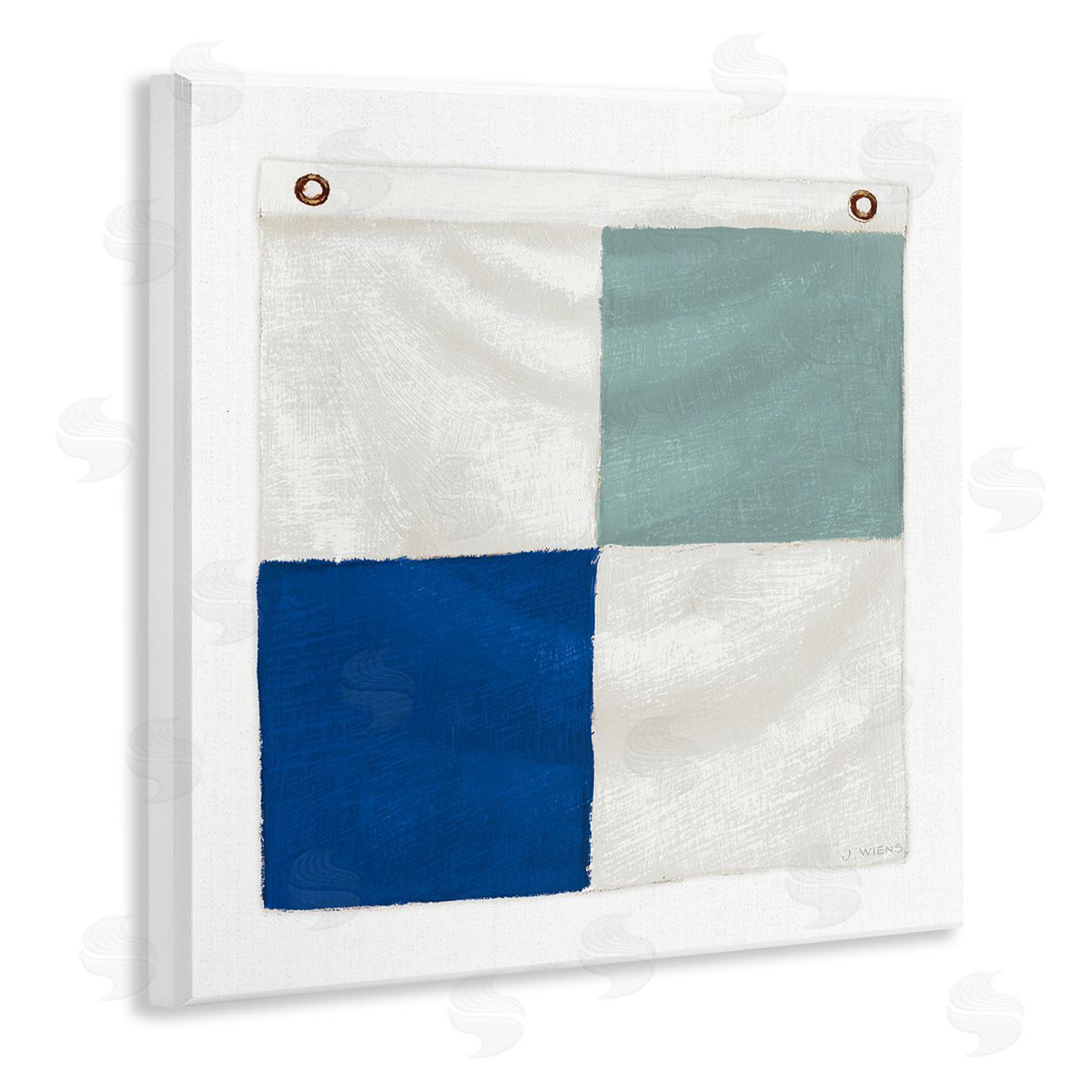 James Wiens Checkered Boat Flag Wooden Wall Plaque Art Print