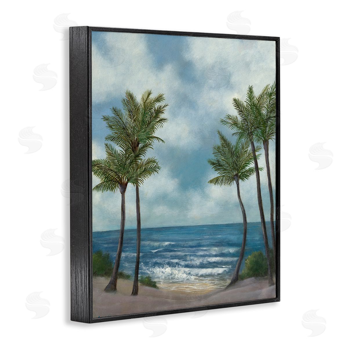 Tropical Breaking Waves Black Frame Print Wall Art, Home Decor by David Swanagin