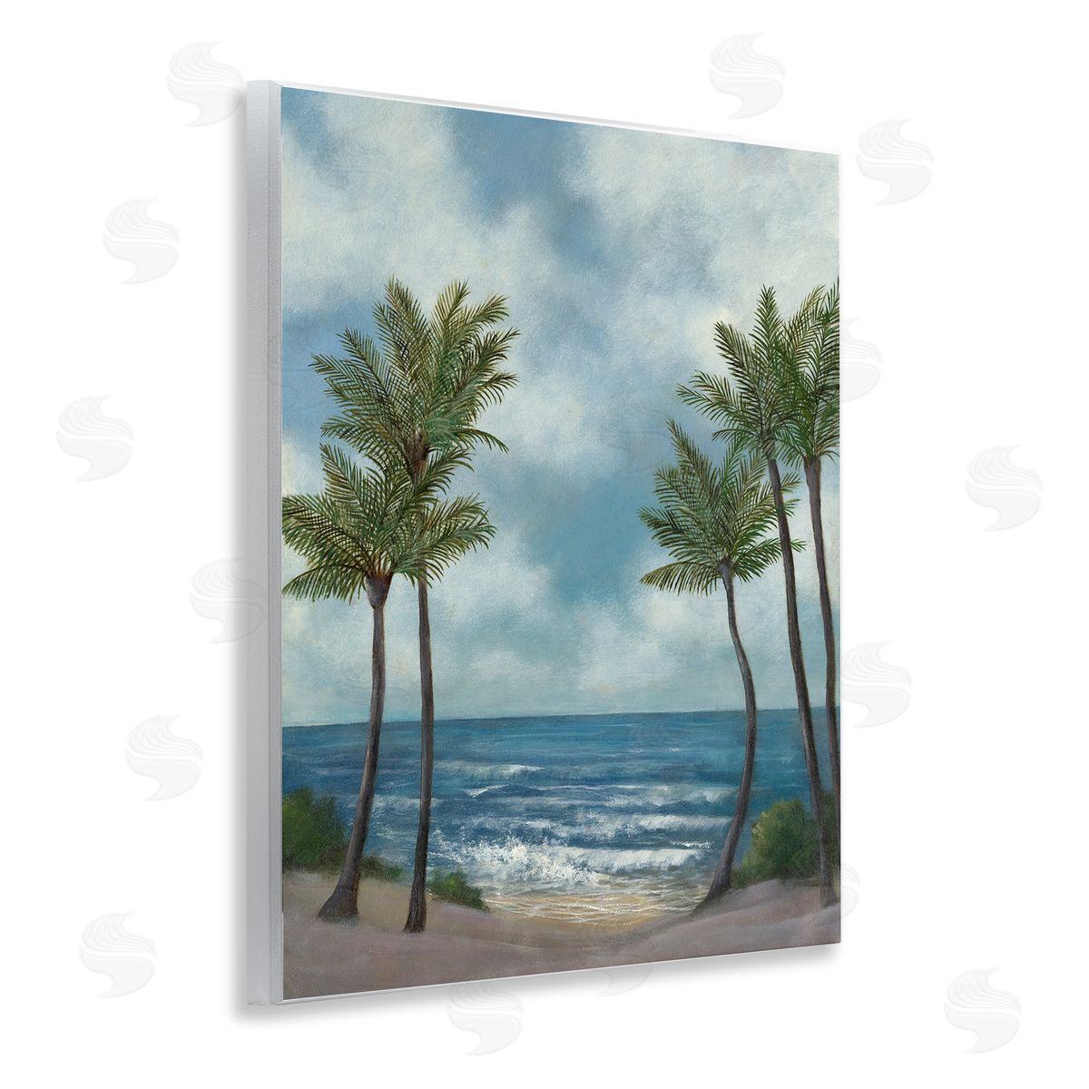 Tropical Breaking Waves Wood Plaque Wall Art, Home Decor by David Swanagin