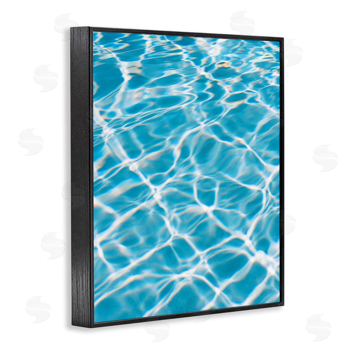 Summer Water Reflection Black Frame Print Wall Art, Home Decor by Justine Milton
