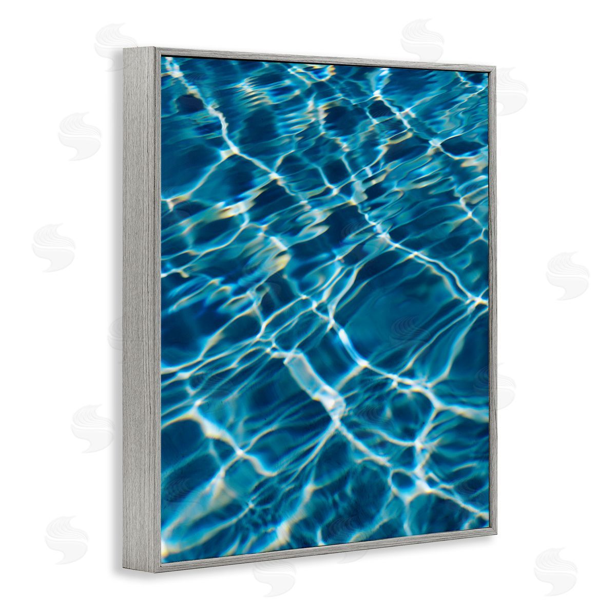 Summer Pool Ripples Grey Frame Print Wall Art, Home Decor by Justine Milton