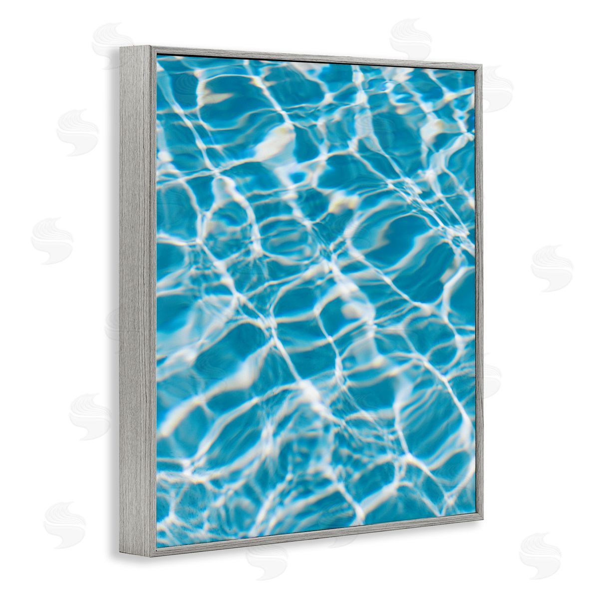 Ocean Water Ripples Grey Frame Print Wall Art, Home Decor by Justine Milton
