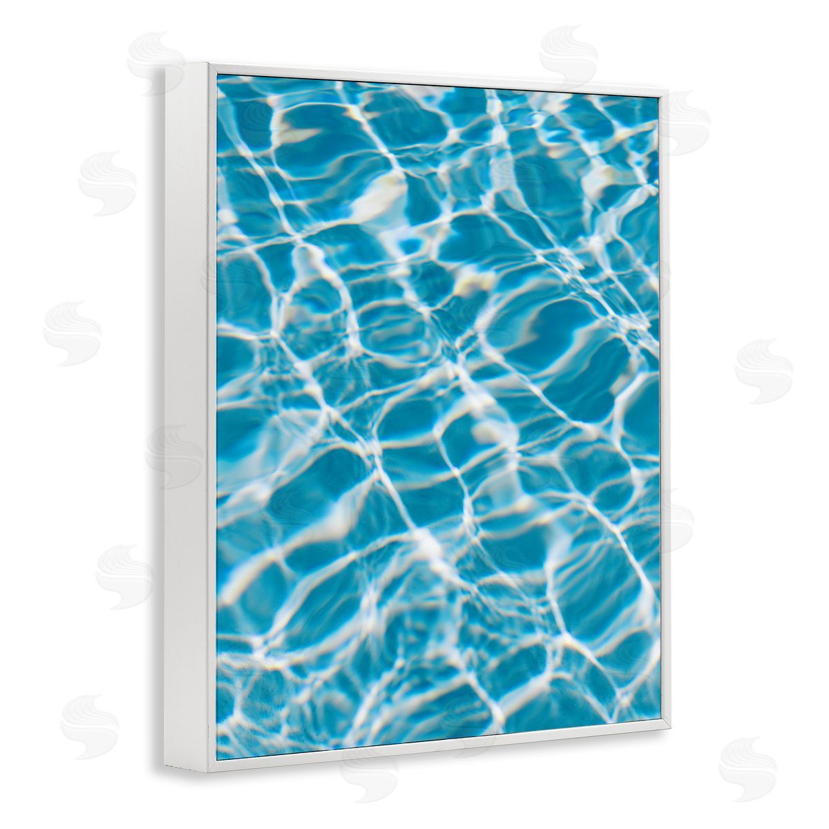 Ocean Water Ripples White Frame Print Wall Art, Home Decor by Justine Milton