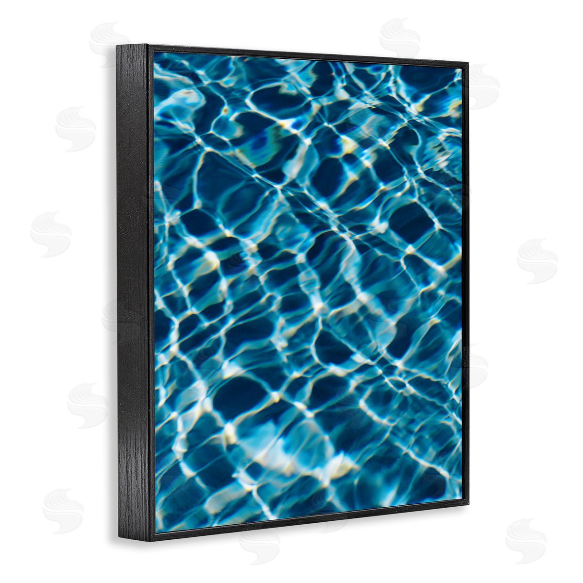Beach Water Pattern Black Frame Print Wall Art, Home Decor by Justine Milton