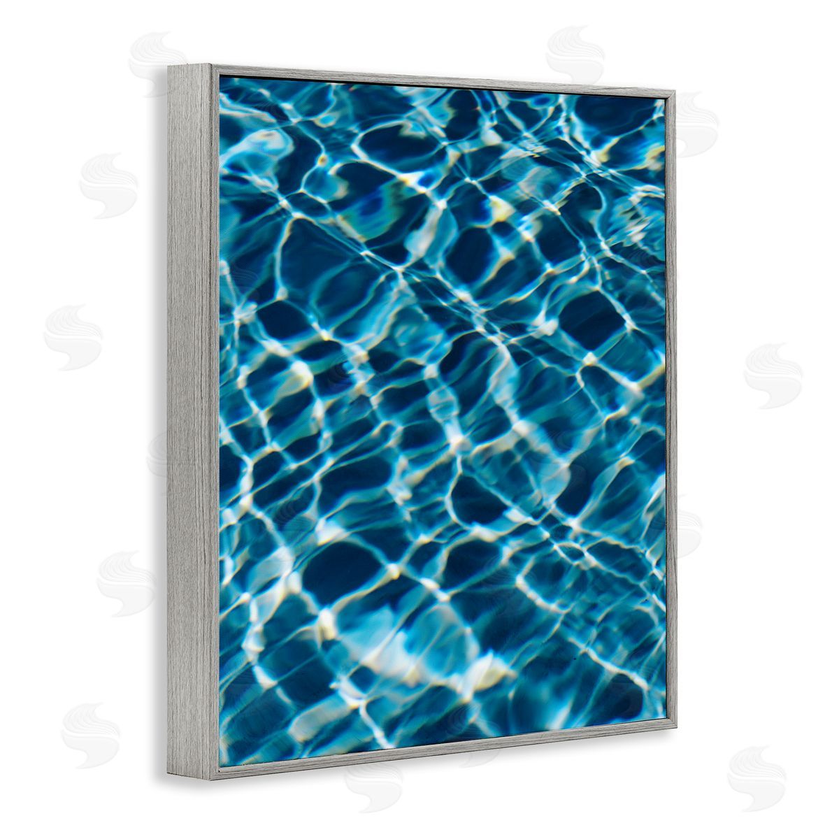 Beach Water Pattern Grey Frame Print Wall Art, Home Decor by Justine Milton
