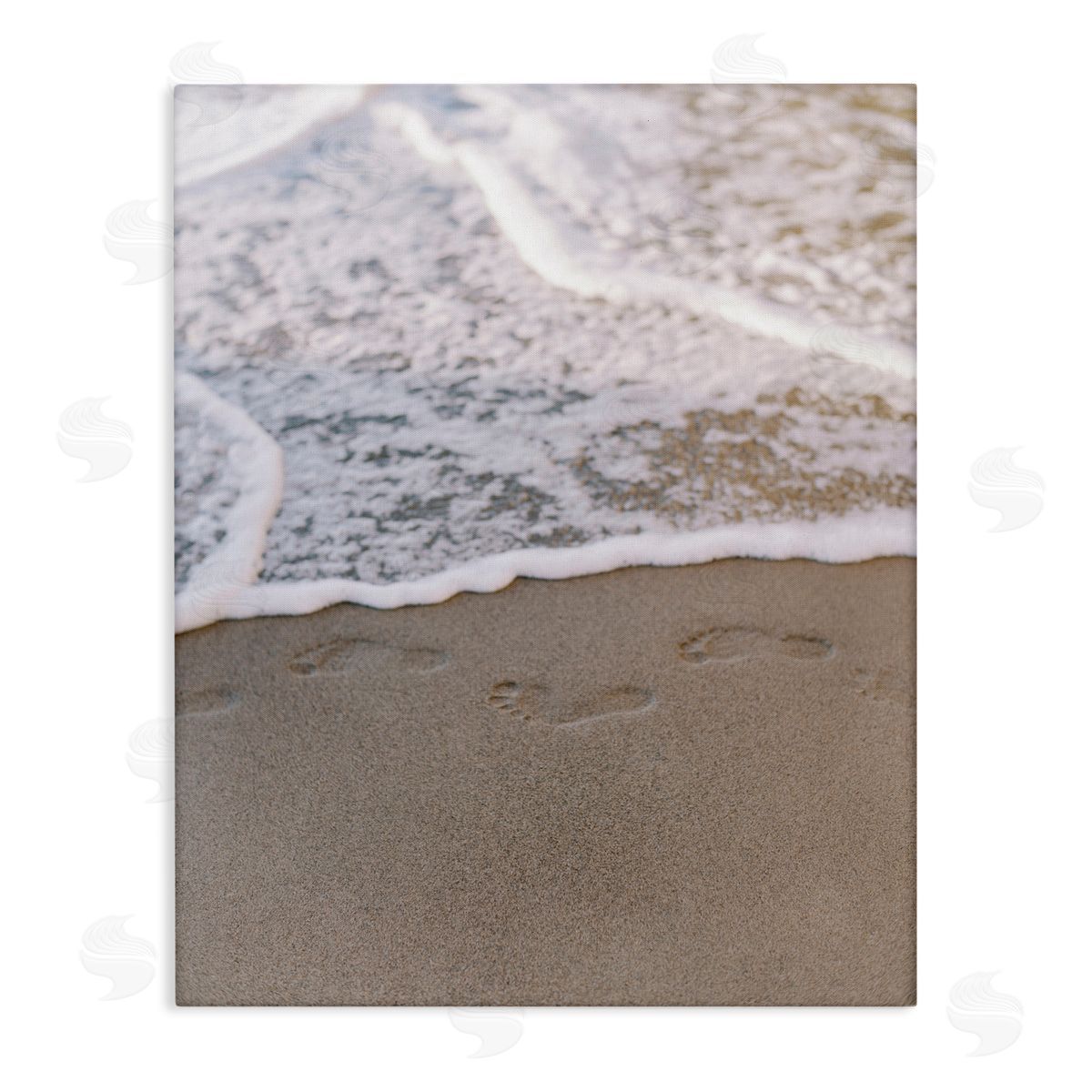 Ocean's Edge Footprints Canvas Wall Art, Home Decor by Justine Milton