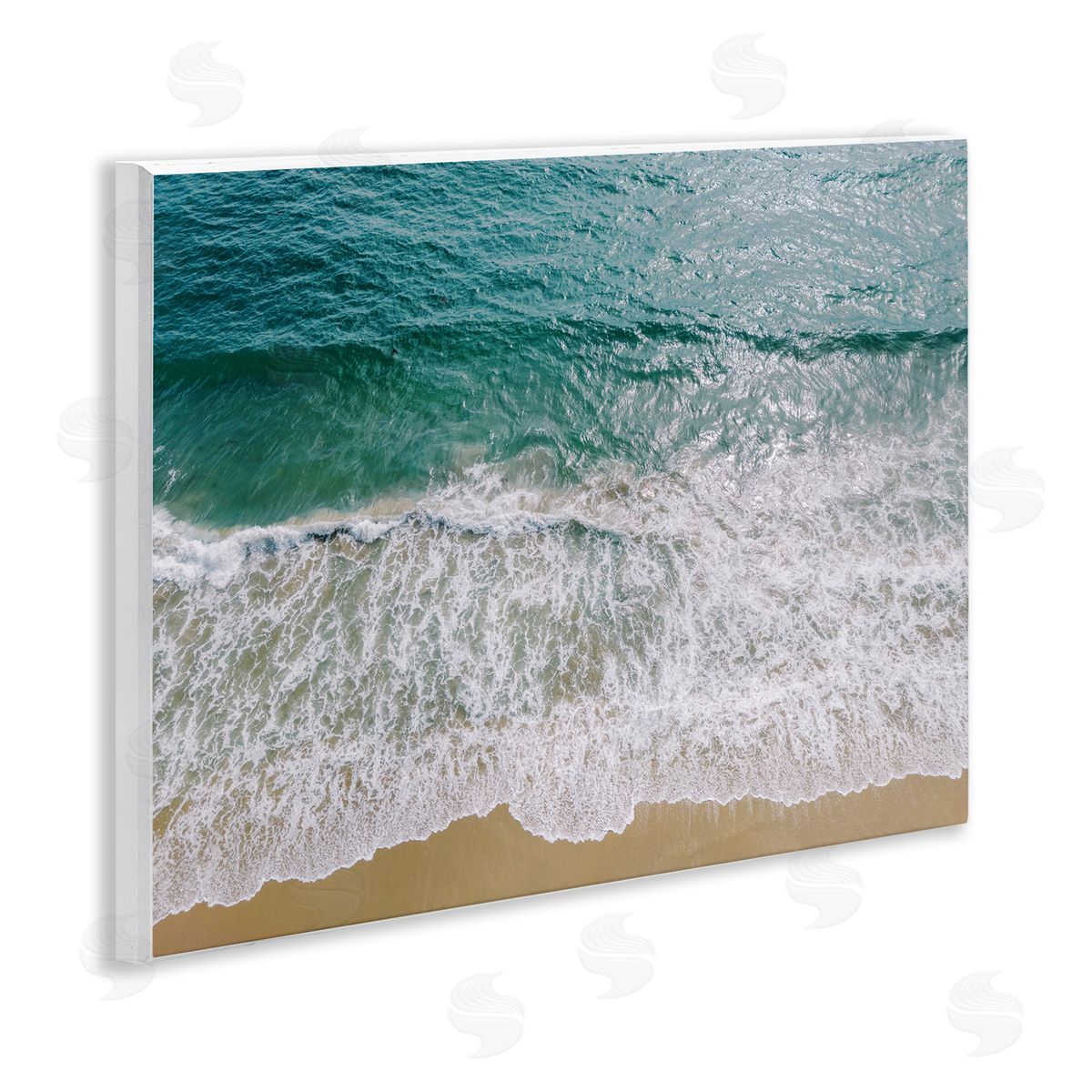 Coastal Sea Waves Wood Plaque Wall Art, Home Decor by Justine Milton