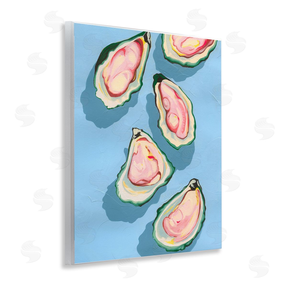Summer Beach Oysters Wood Plaque Wall Art, Home Decor by Grace Popp