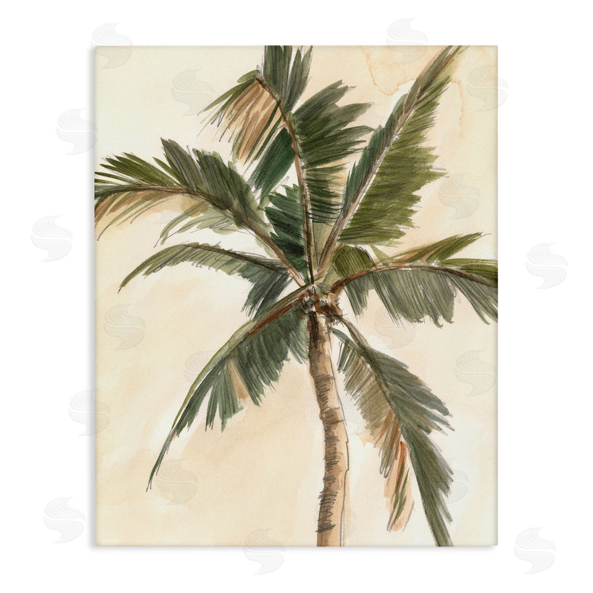 Ethan Harper Muted Palm Tree Canvas Wall Art Print