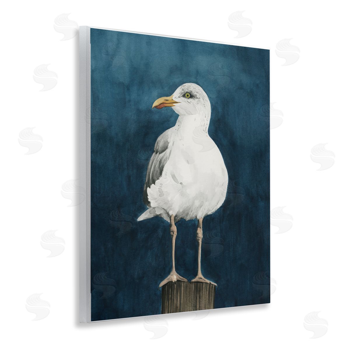 Grace Popp Perched Coastal Bird Wooden Wall Plaque Art Print