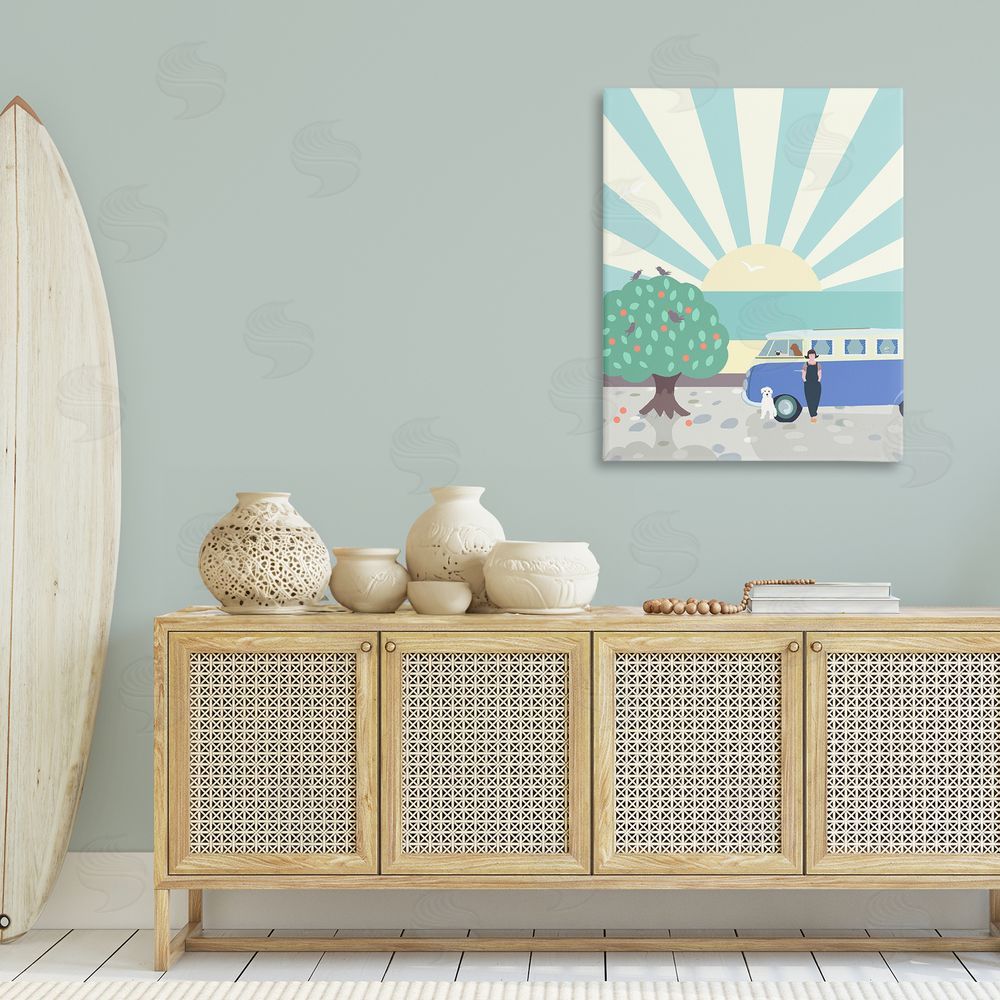 Betty Boynes Road Trip Stop Canvas Wall Art Print in Room