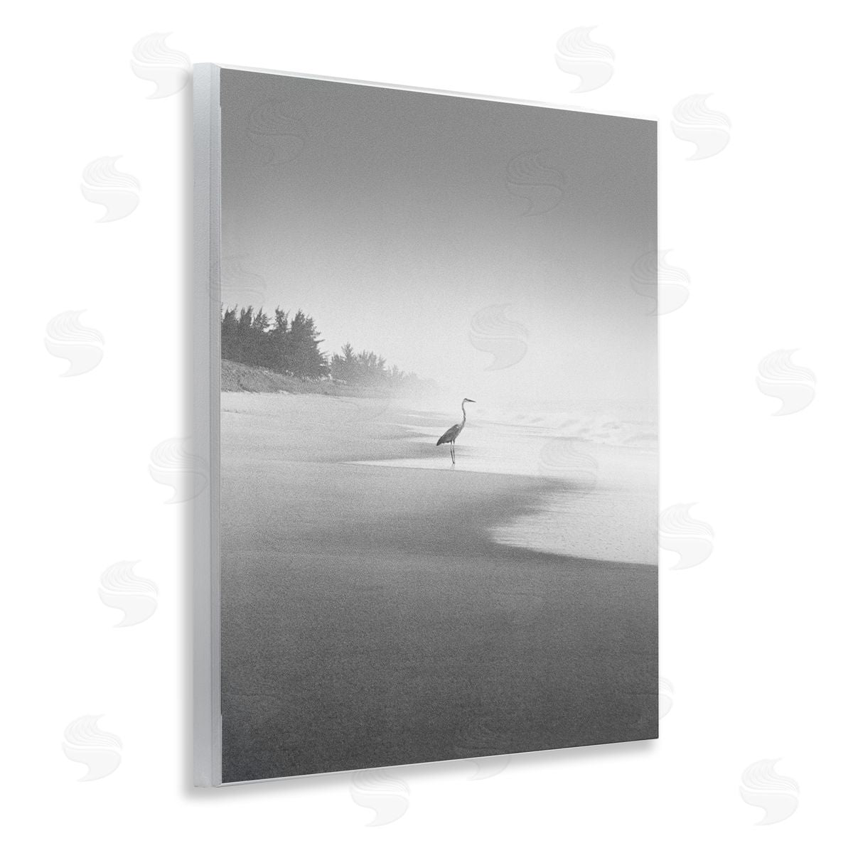 Heron on Beach Coast Wood Plaque Wall Art, Home Decor by Chip Forelli
