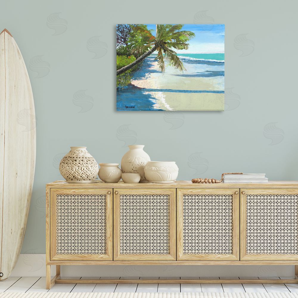 Christine Reichow Beach Shadows Landscape Canvas Wall Art Print in Room